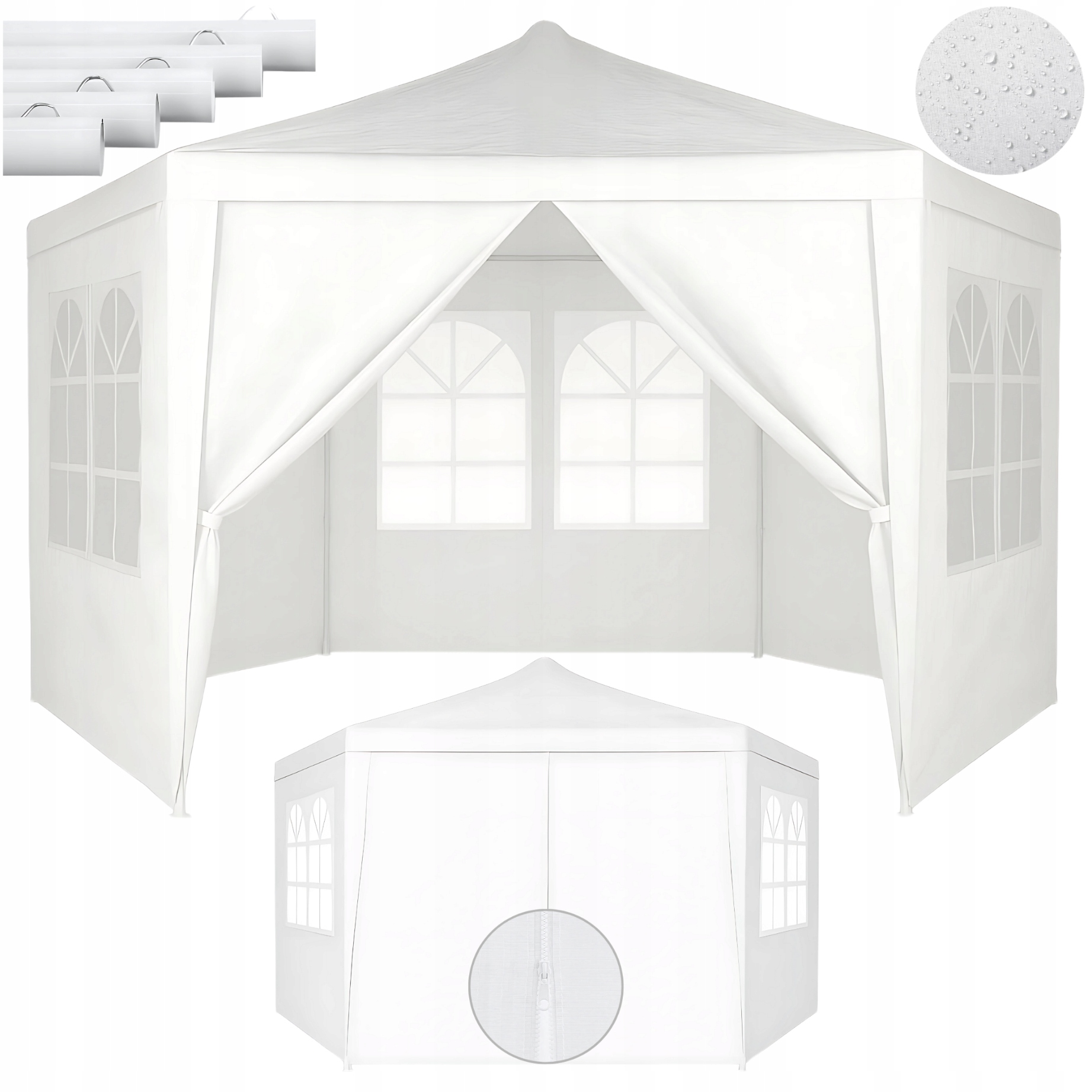 Pawilon Ogrodowy 4x4 Altana Z Oknami Na Ogród Taras 6 Okien Metalowy Stelaż