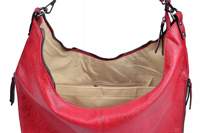 ANDREA MASSI TOREBKA damska pojemna worek A4 pasek Wzór dominujący inny wzór