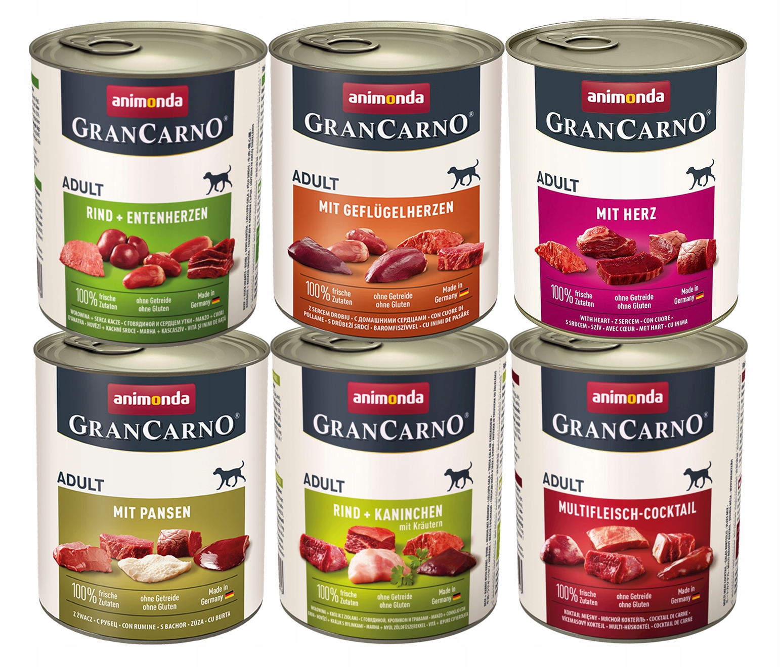 Levně Animonda Pes GranCarno Adult Set MIX 6 příchutí s Droby 6x800g