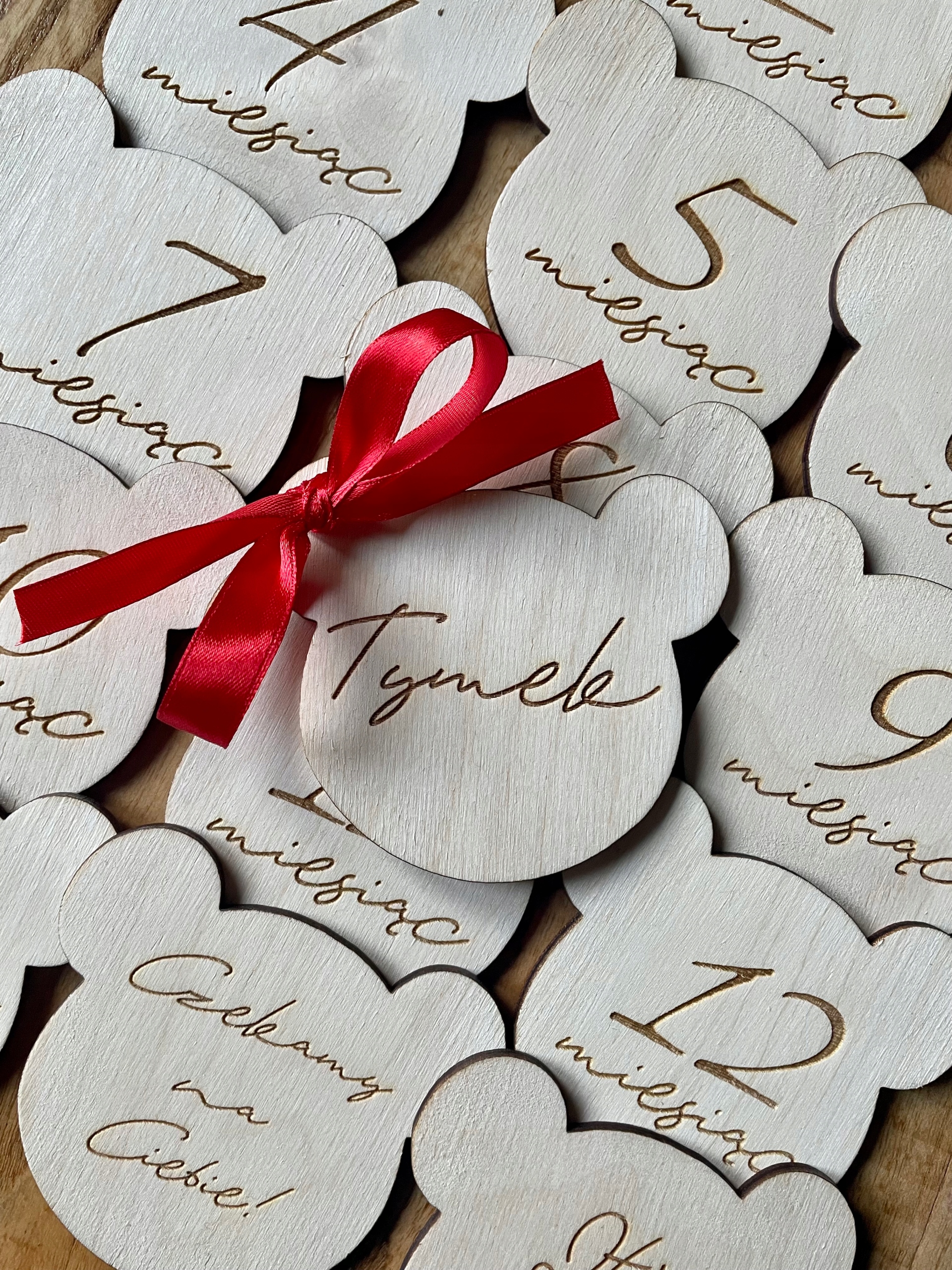 Tabliczki do zdjęć Misie PIERWSZY ROK ŻYCIA 1 SZT Marka inna