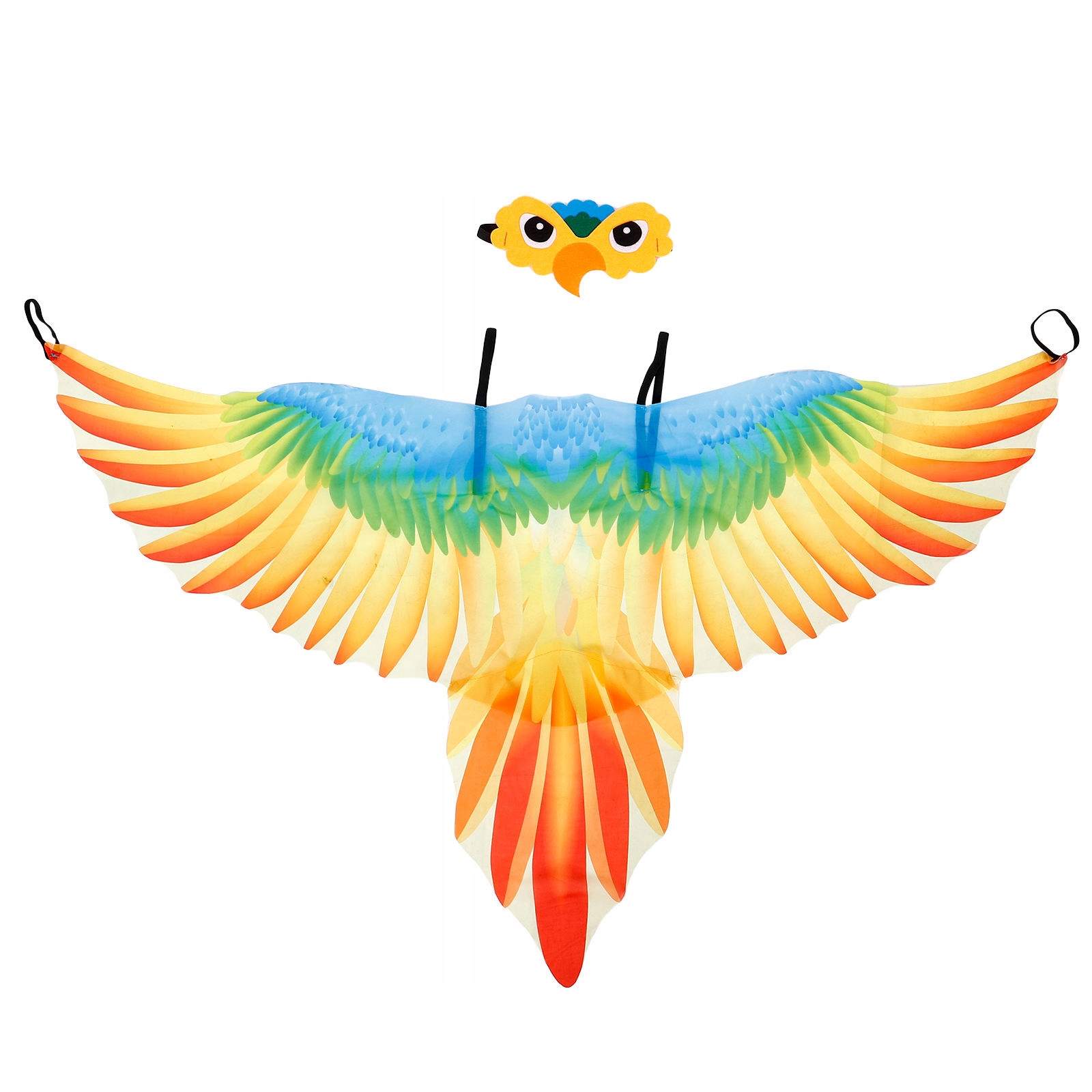 ORYGINALNY STRÓJ PAPUGI Z MATERIAŁU - PELERYNA I OPASKA - ZESTAW