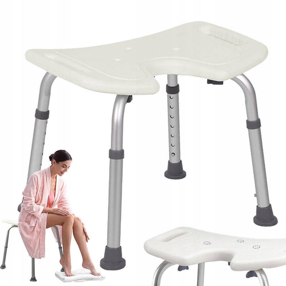 Taboret Stołek Pod Prysznic Krzesło Prysznicow Regulowana Wysokość