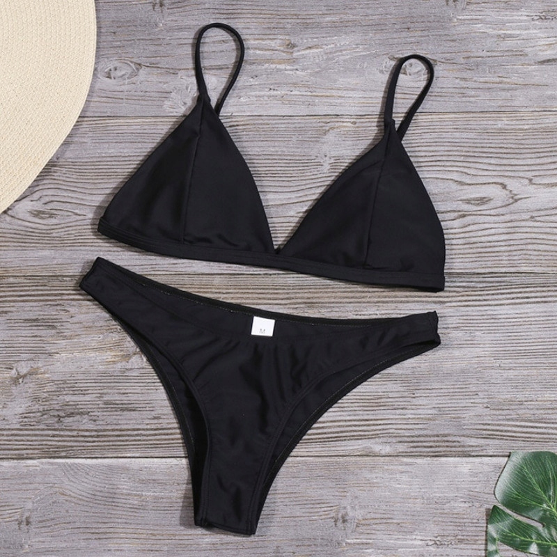 DWUCZĘŚCIOWY STRÓJ KĄPIELOWY BIKINI DAMSKI KOSTIUM CZARNE AVA M Rodzaj komplet