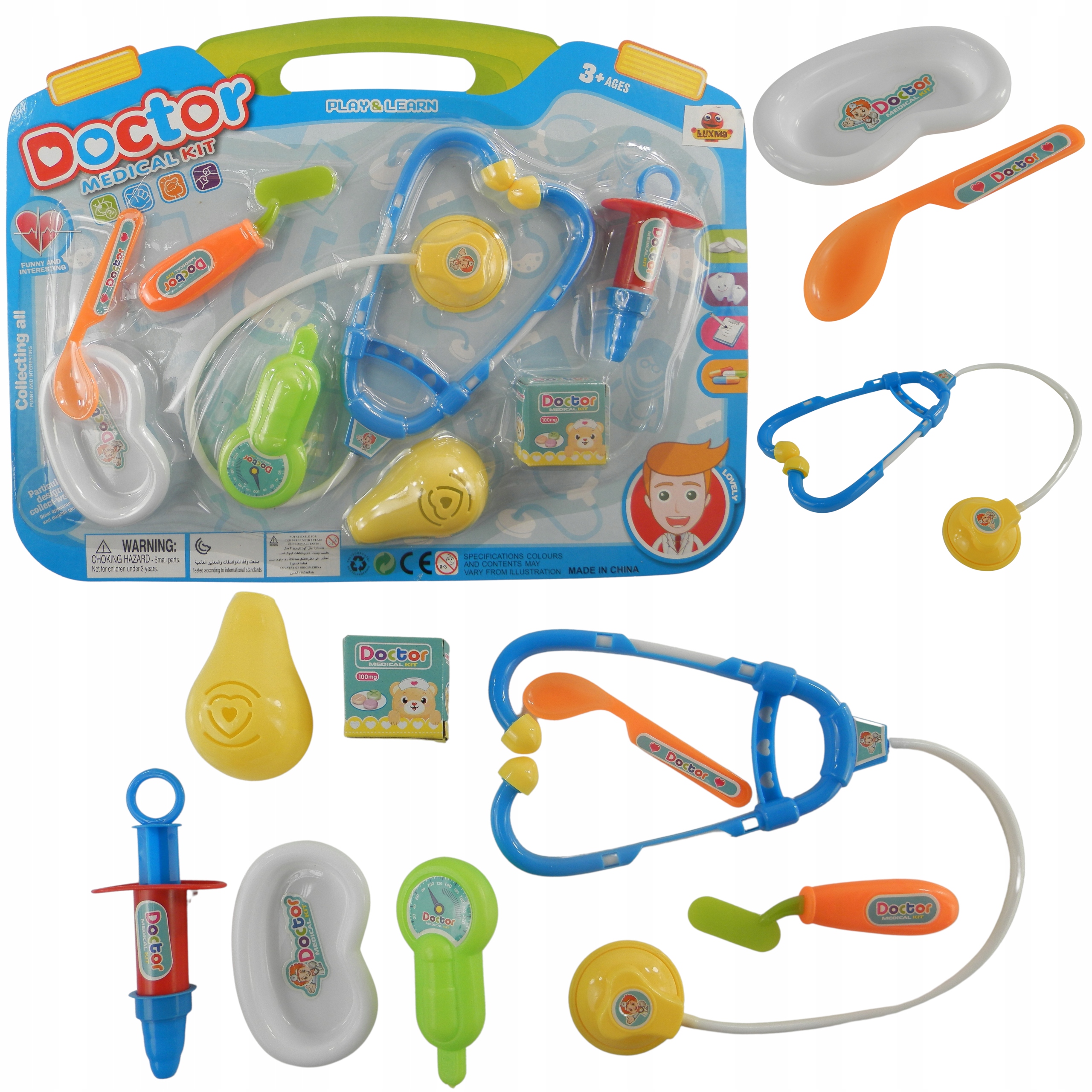 

Zestaw Lekarski Mały Doktor Stetoskop 8 el.1017CDG