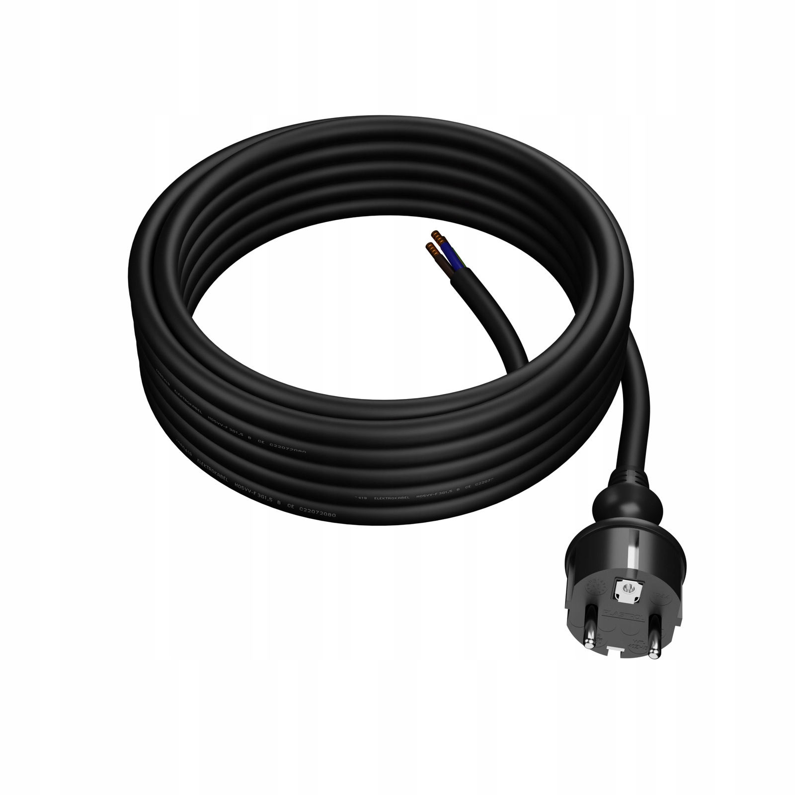 Připojovací kabel 5 m s přímou zástrčkou 250 V 16 A 3x2,5 mm² IP44 H07RN-F
