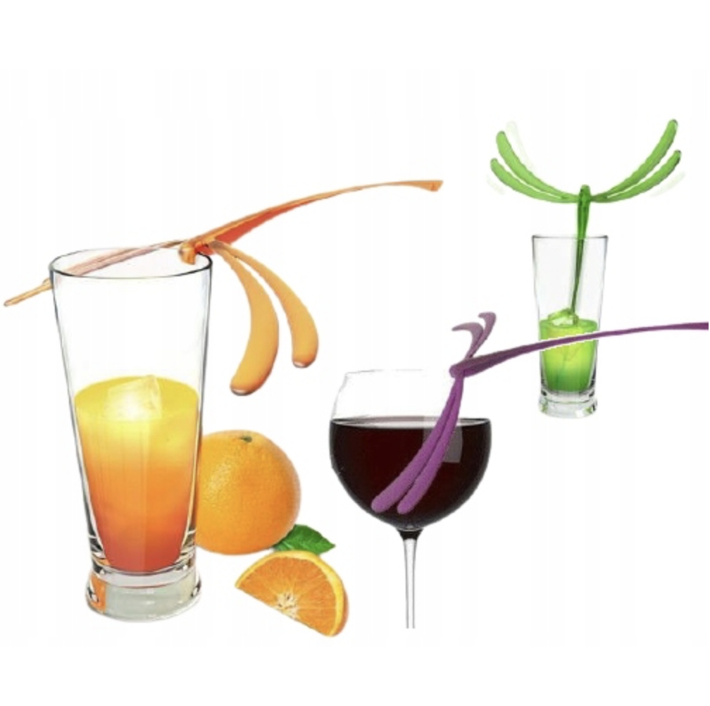 

Mieszadełka Do Drinków Ważki Ozdoba Zestaw 4 Szt.