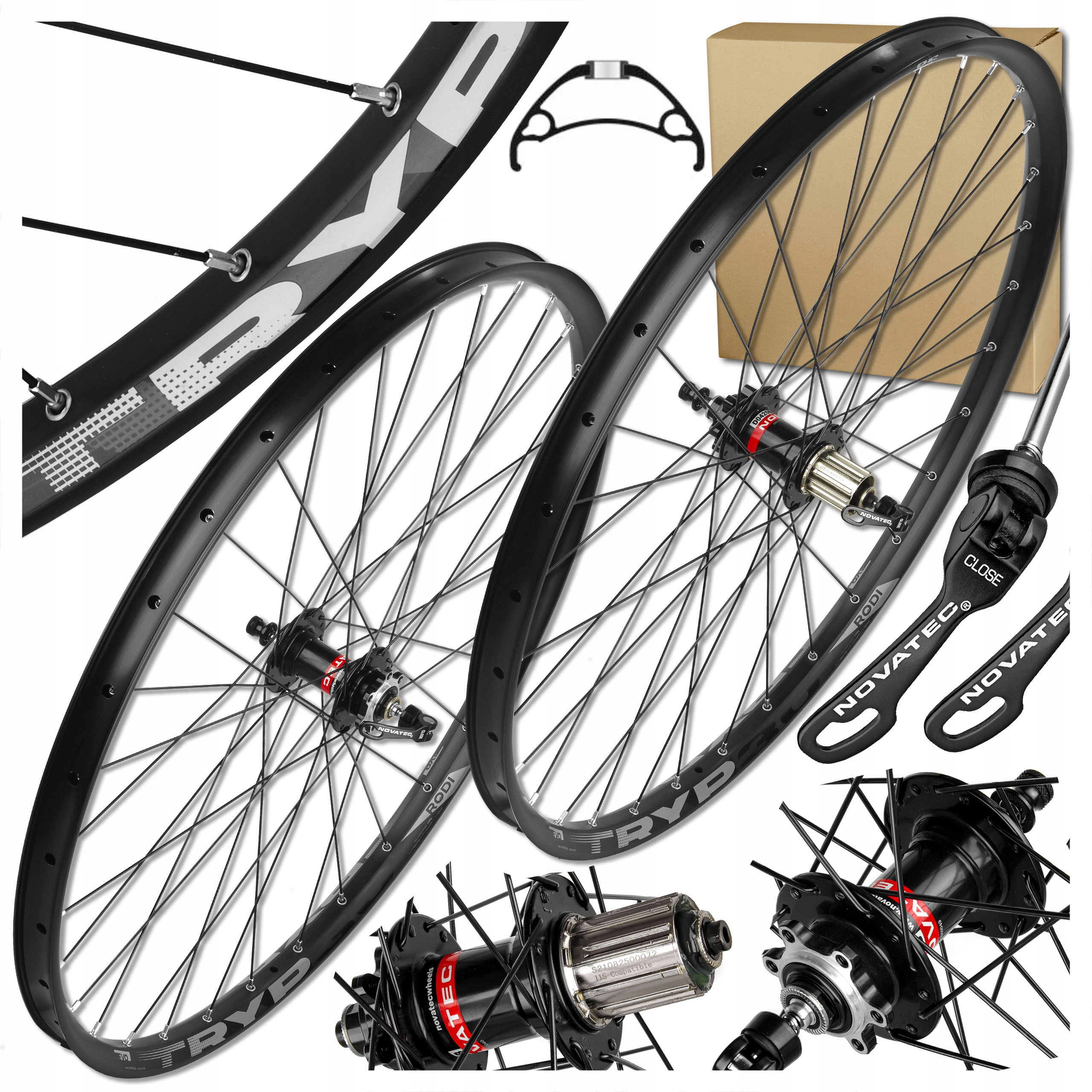 Koła Rowerowe Rodi Tryp 30 Evo 29'' 622x30 Novatec Pod Tarcze Tubeless Tr