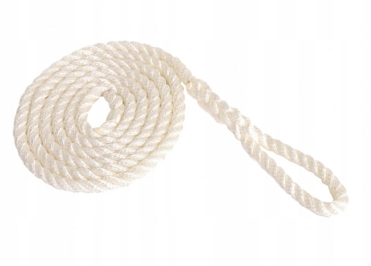 LINA DO ODBIJACZY Z PĘTLĄ 10 MM X2M BIAŁA SKRĘCANA