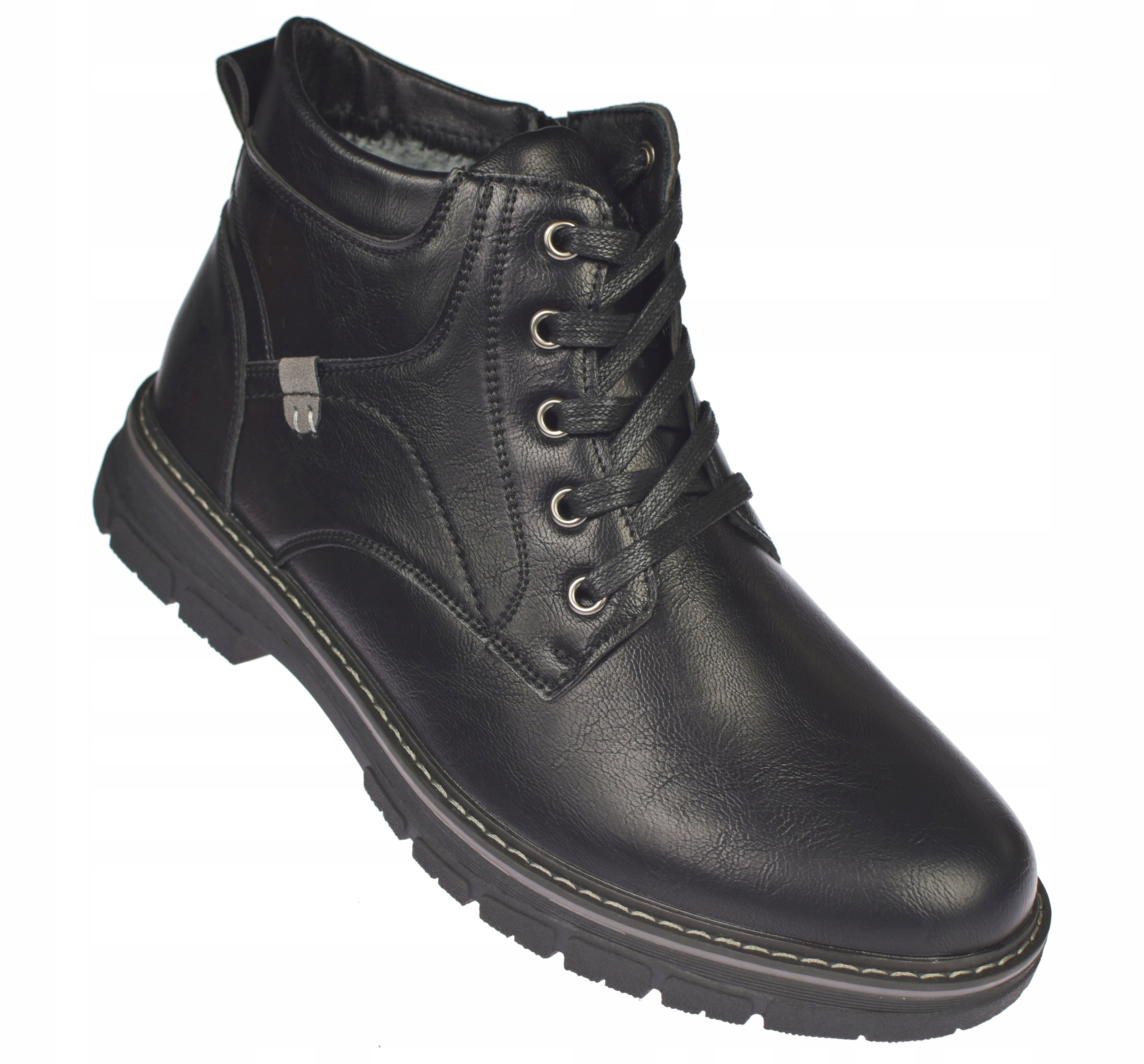 Pánské zateplené trapery na zip s elegantními botami B-0758 Bk vel. 42