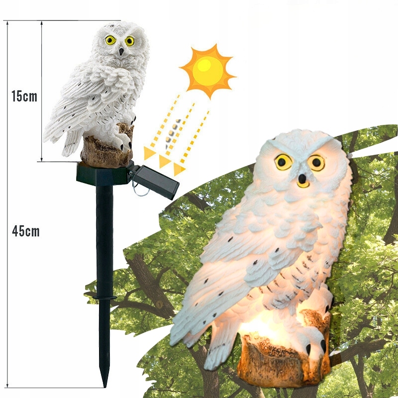 LAMPA OGRODOWA SOLARNA ZEWNĘTRZNA LED SOWA Stan opakowania oryginalne