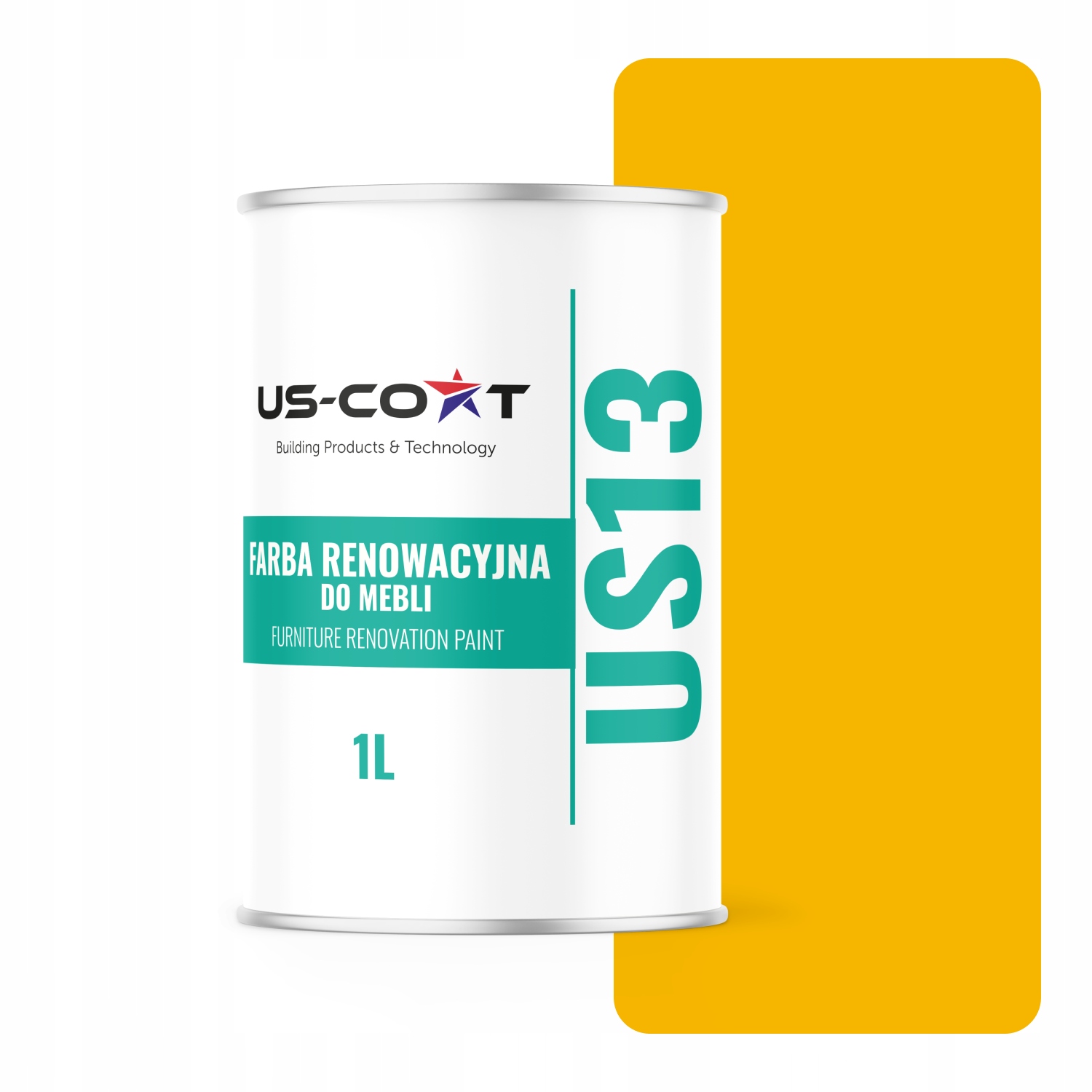 Barva pro renovaci nábytku a čelních skříní 1L Akrylová Žlutá Kadmiová polomatná