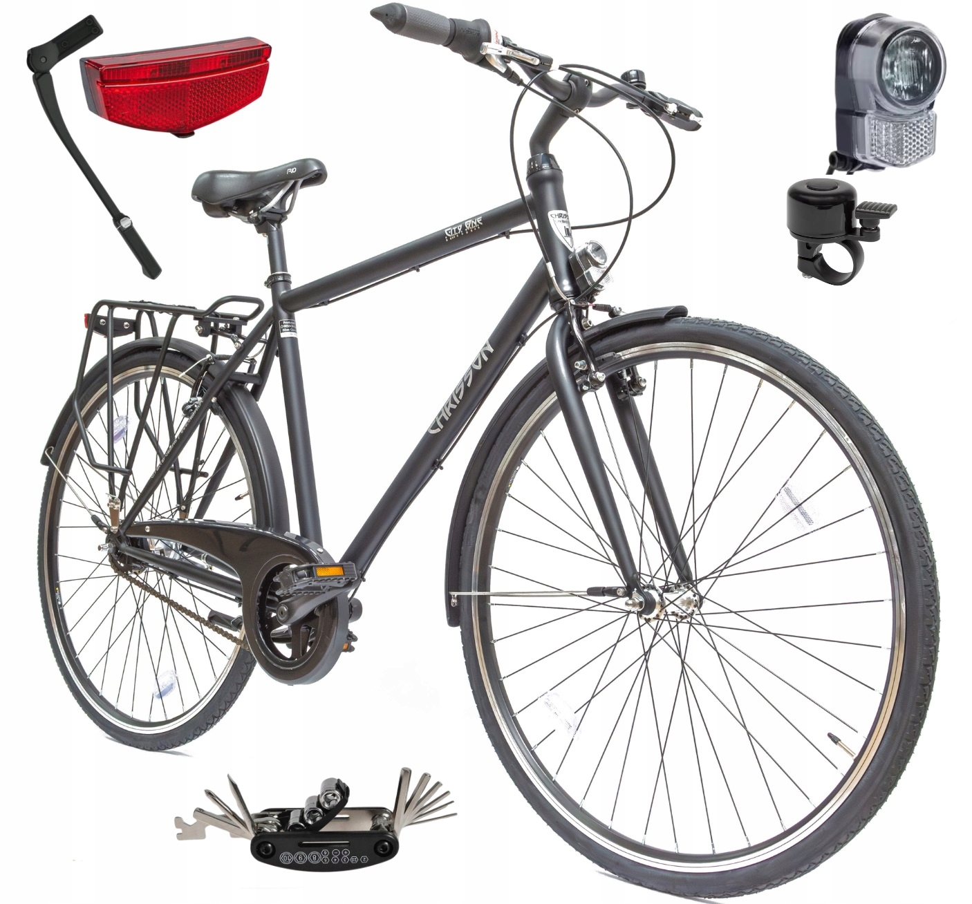 Pánské městské kolo 28" Shimano Nexus 7 Nosič blatníků Světla Lehký