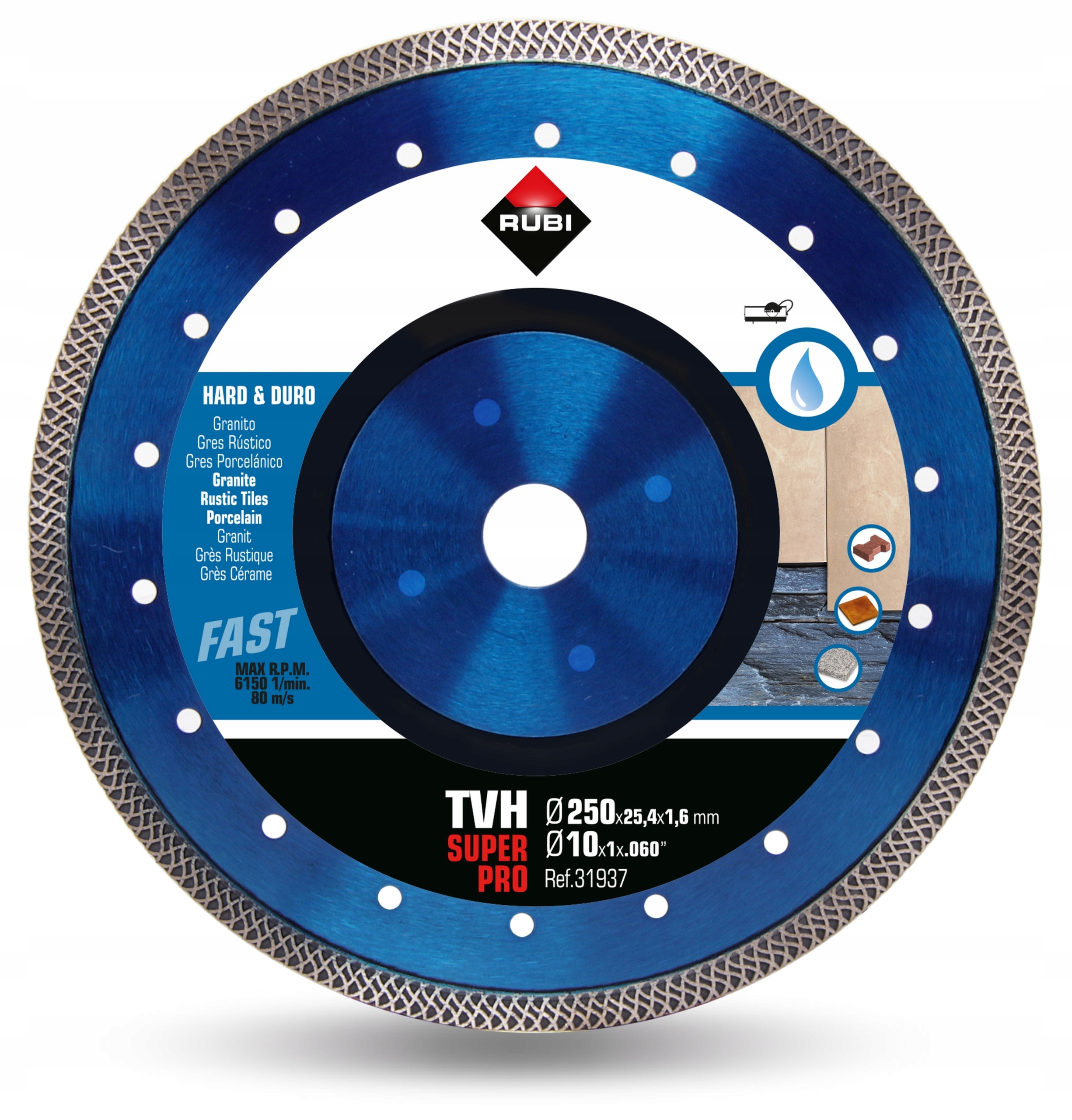 

Tarcza diamentowa do gresu Rubi Tvh 250 gres tward
