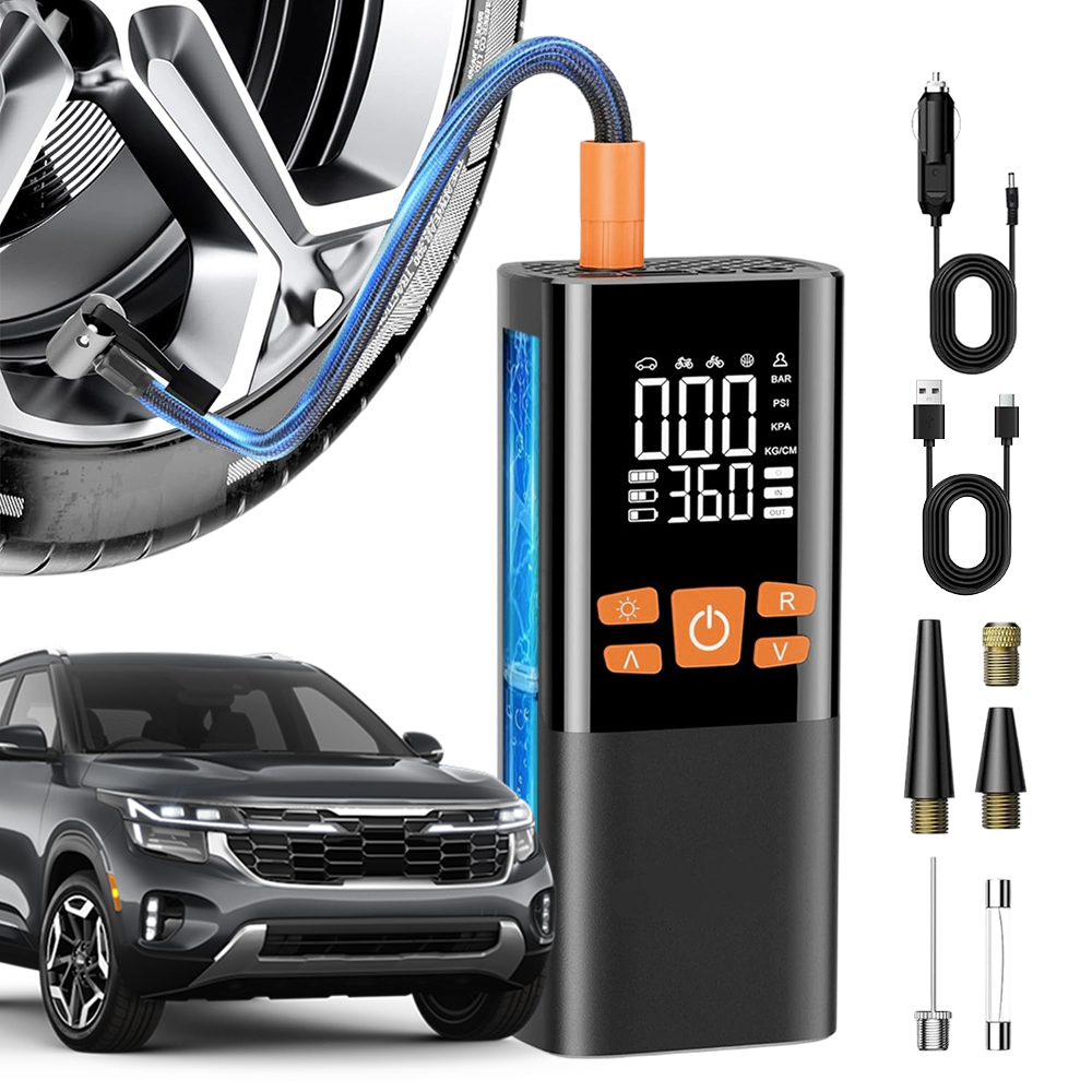 Bezdrátová Elektrická Pumpa 150PSI Kompresor Na Pneumatiky Kola S Led Světlem