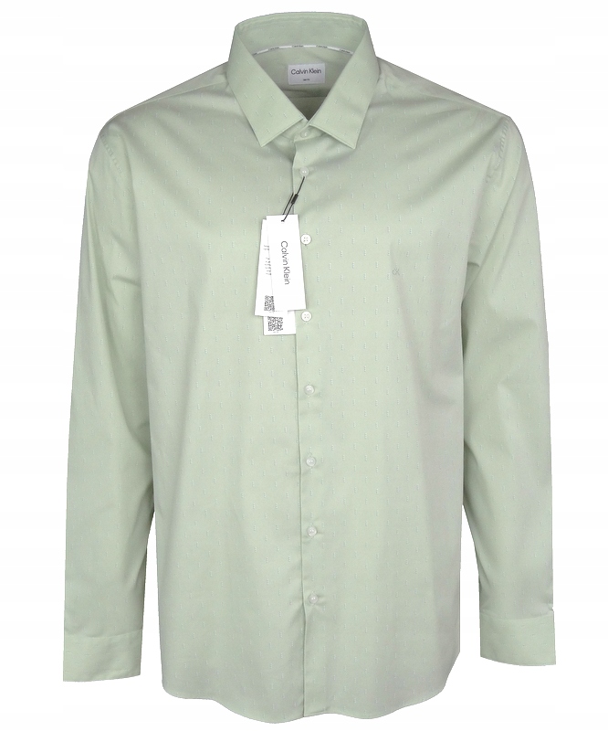 Calvin Klein pánská košile, Slim, zelená, vzor, 45
