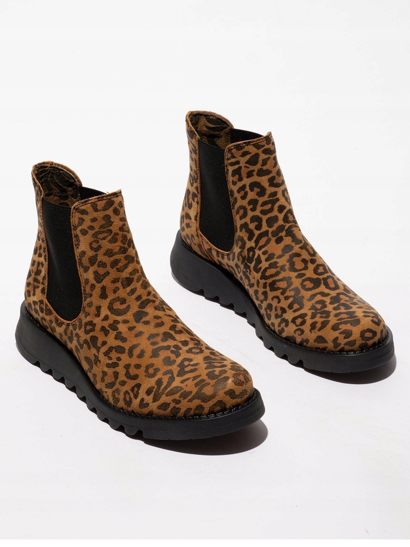 Fly London Kotníkové Boty S Leopardím Vzorem SALV195FLY 37