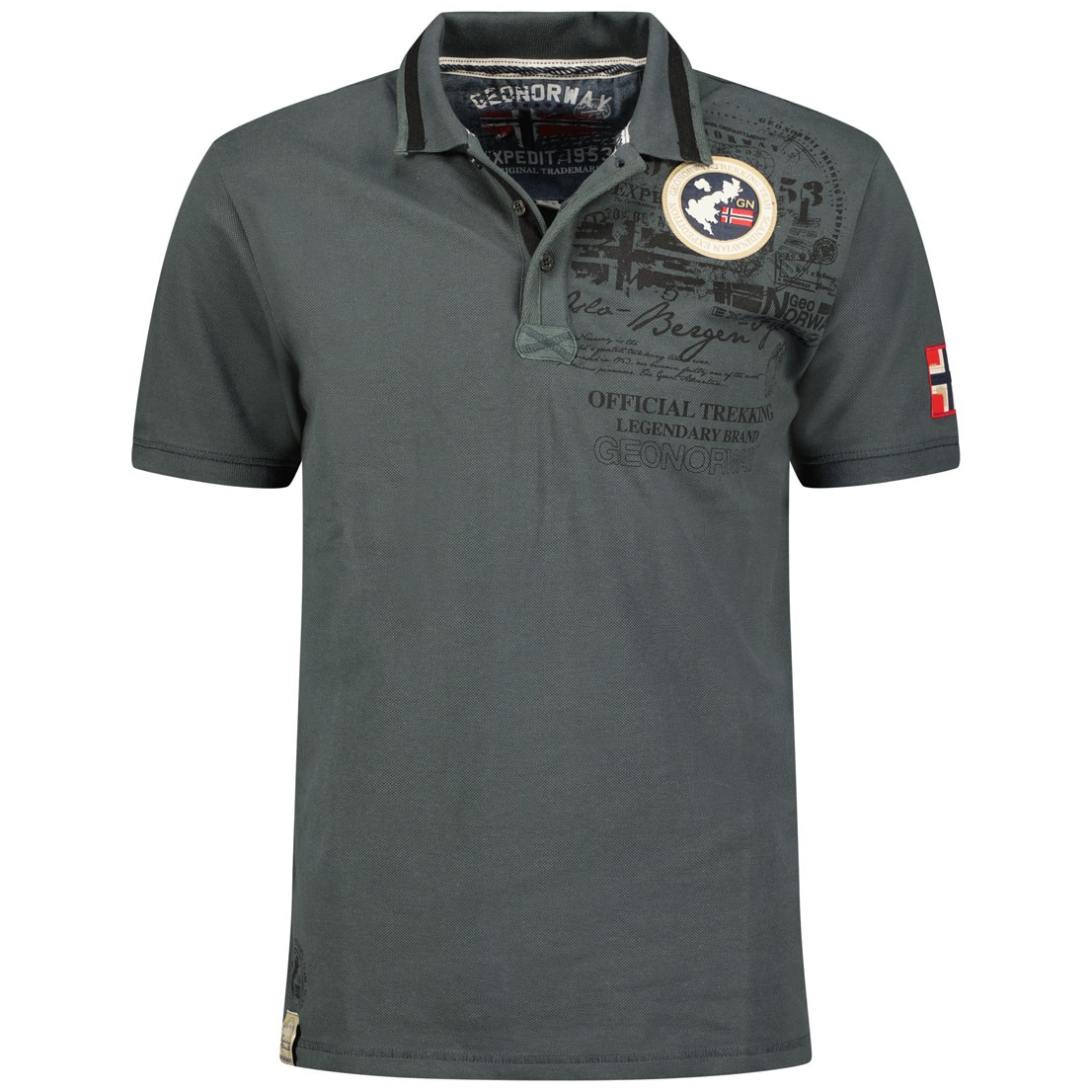 Geographical Norway polokošile pánská Karuen Men S tmavě šedá