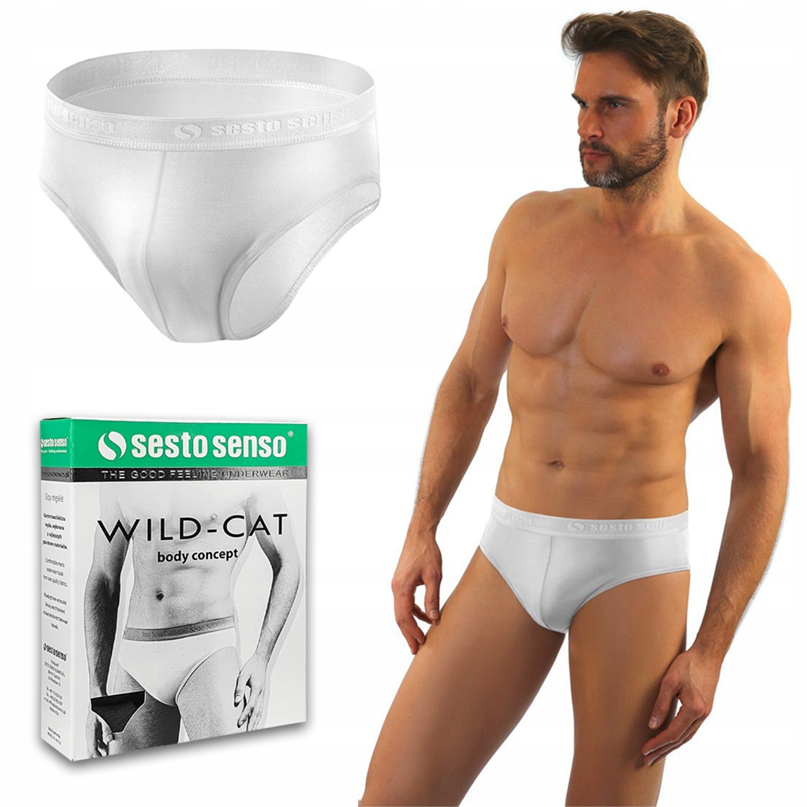 

Sesto Senso Wild Cat przewiewne slipy męskie - XL
