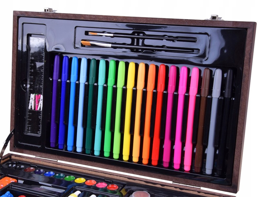 Zestaw artystyczny drewniana walizka 123ele AP0004 Waga produktu z opakowaniem jednostkowym 2.04 kg