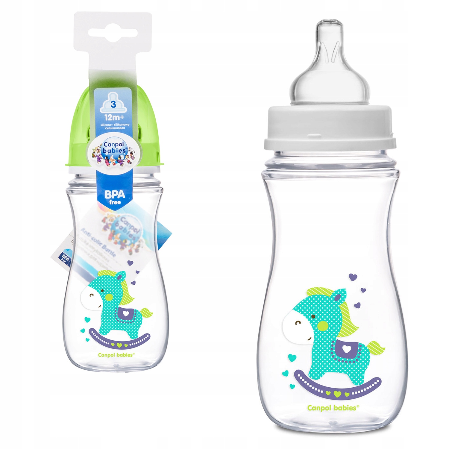 CANPOL Butelka antykolkowa EASYSTART 300 ml 12+