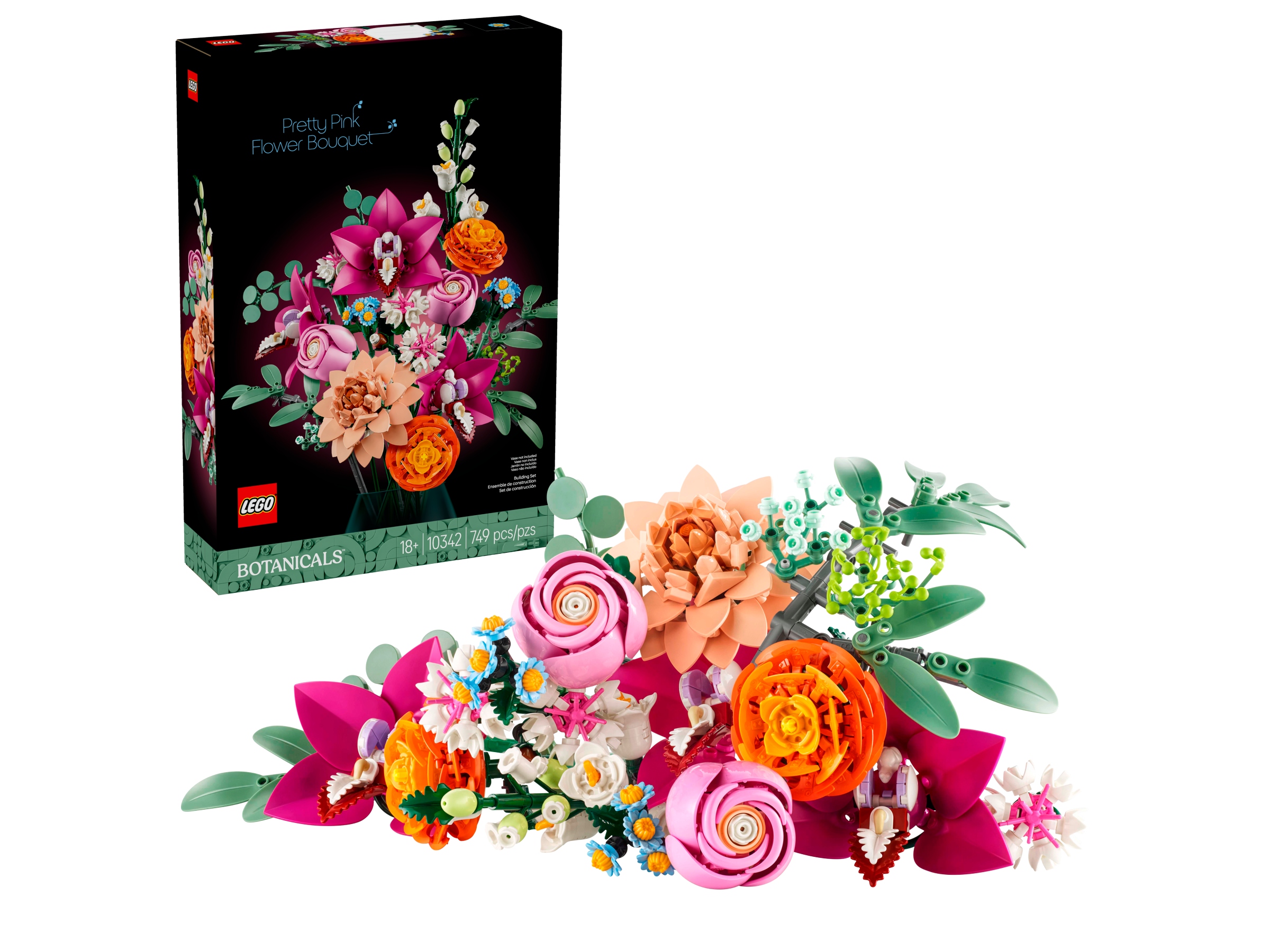 Lego Botanicals kytice růžových květů 10342