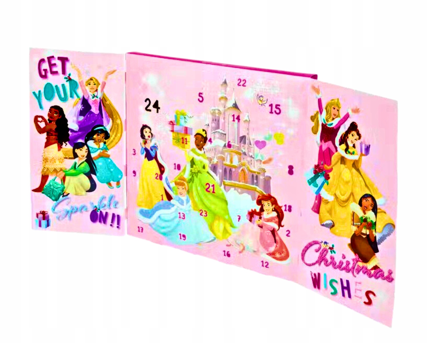 Адвент-календарь Disney Princess Spa, 24 средства детской косметики и аксессуара, от 6 лет