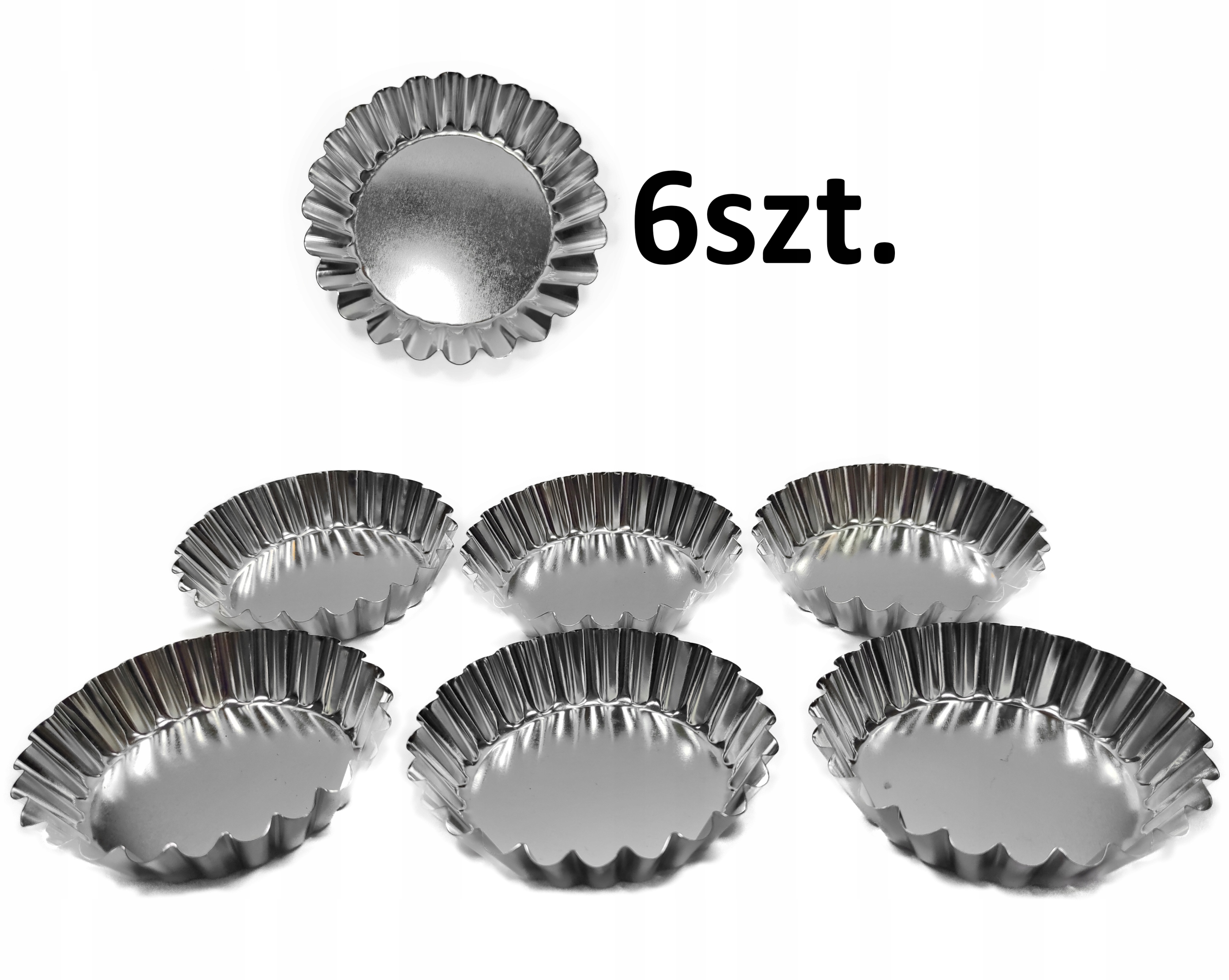 

6 Szt Foremki Babeczki Tarta 9 CM Karbowane Snb