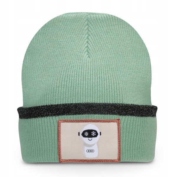 Czapka Zimowa Dziecięca Audi Kolekcja Adui Beanie Zielona Aso Oryginalna