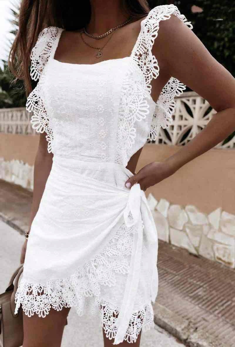 Šaty Castella White Boho L/40 Léto
