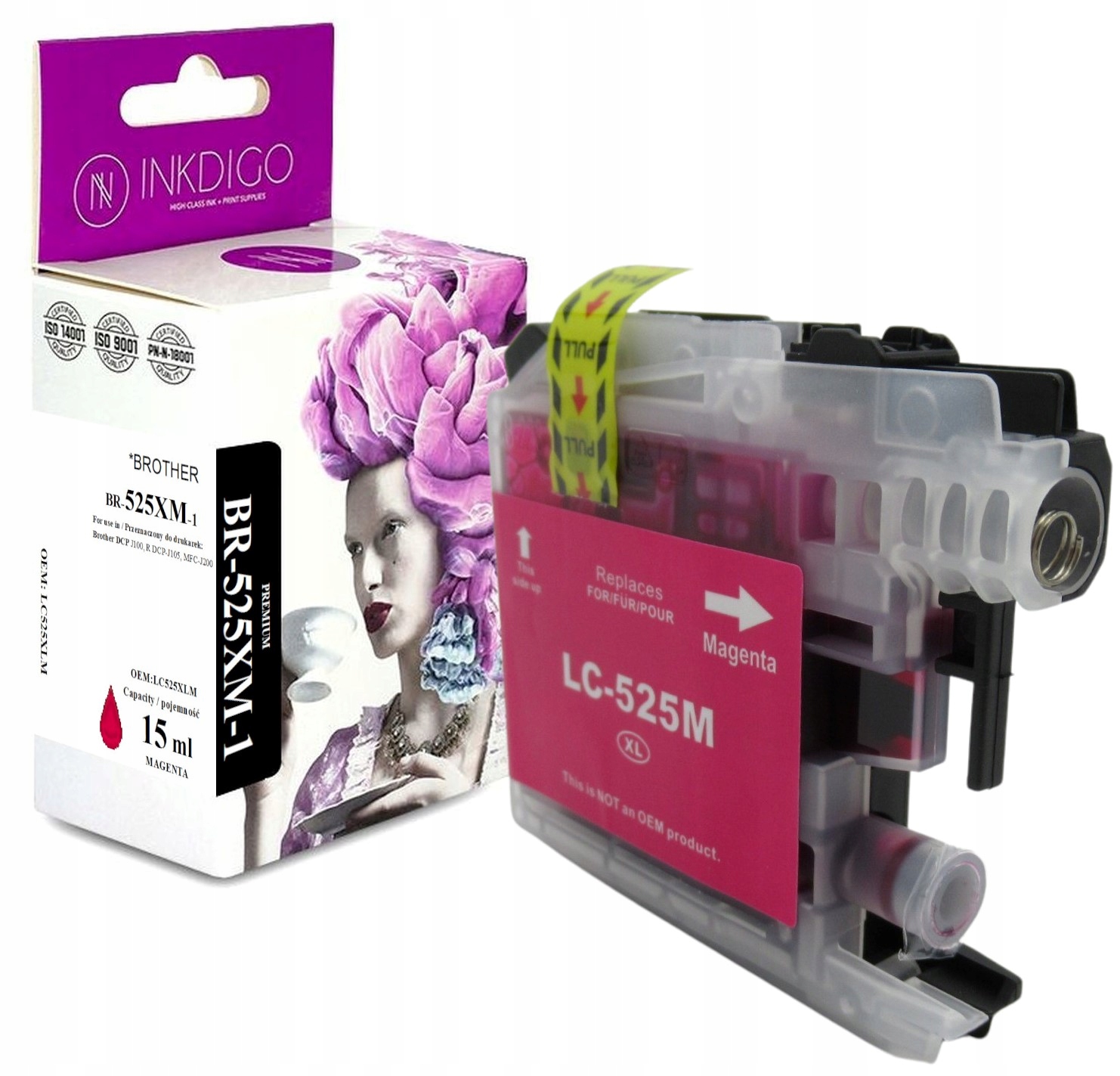 

Tusz Inkdigo do drukarki Brother MFC-J200 Magenta