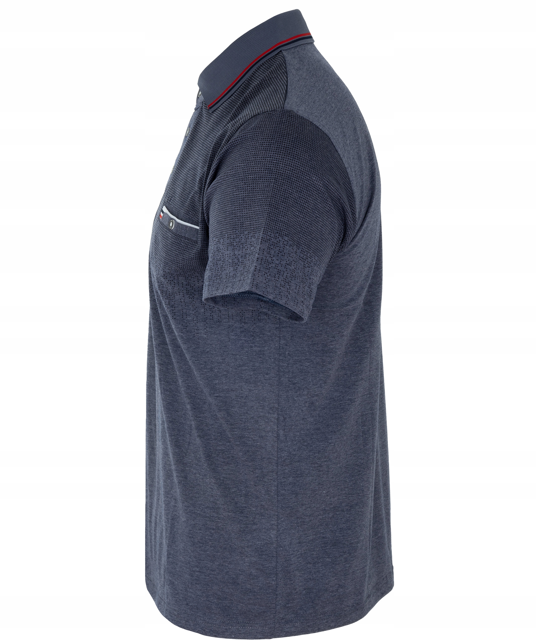 KOSZULKA męska POLO GRAFITOWA z kieszonką rozmiar 4XL Odcień grafitowy