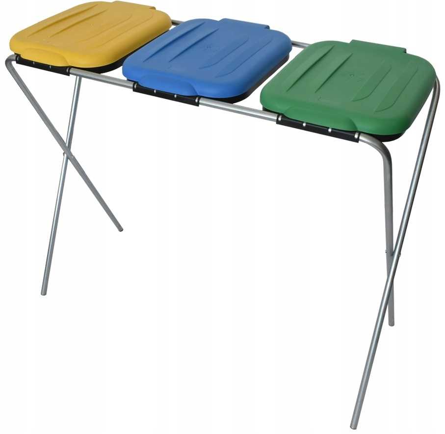 Levně Stojan Na Pytle Na Tříděný Odpad 3-POLOHOVÝ S Klapkami