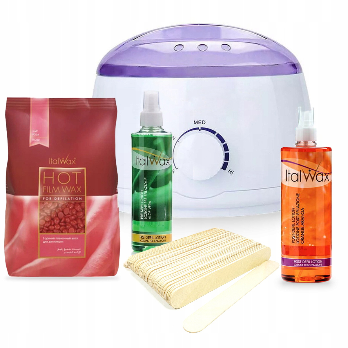 Zestaw do depilacji WOSK perełki Podgrzewacz ROSE