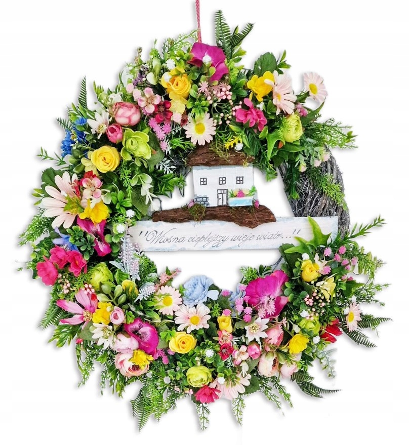 WIANEK WIOSENNY NA DRZWI KWIATOWY WIELKANOC