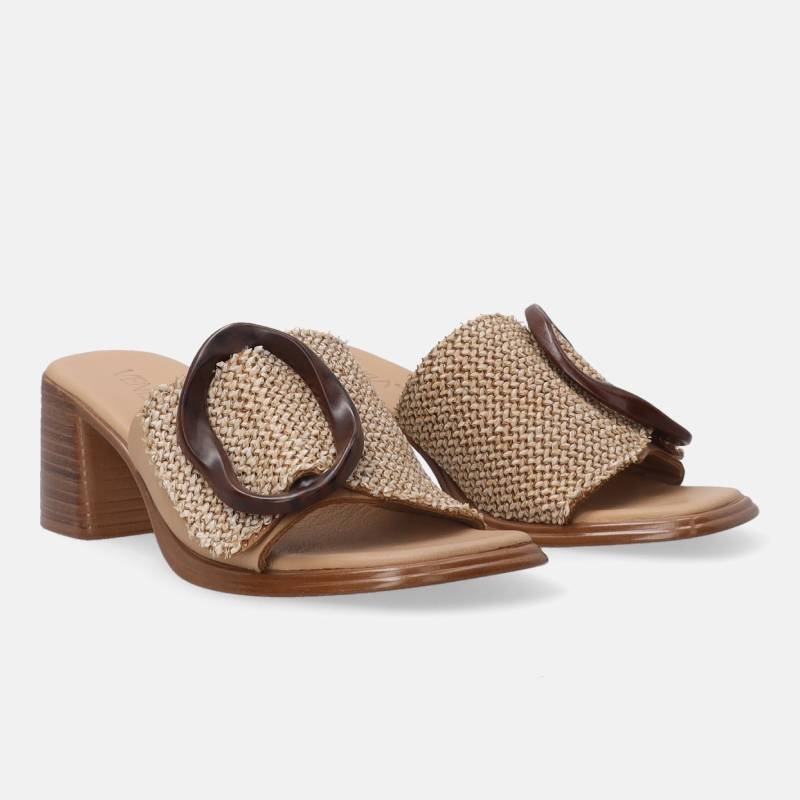 Venezia R002INBEOBK144 béžové nazouváky vel. 36 sloupek spona Kochland Sleva