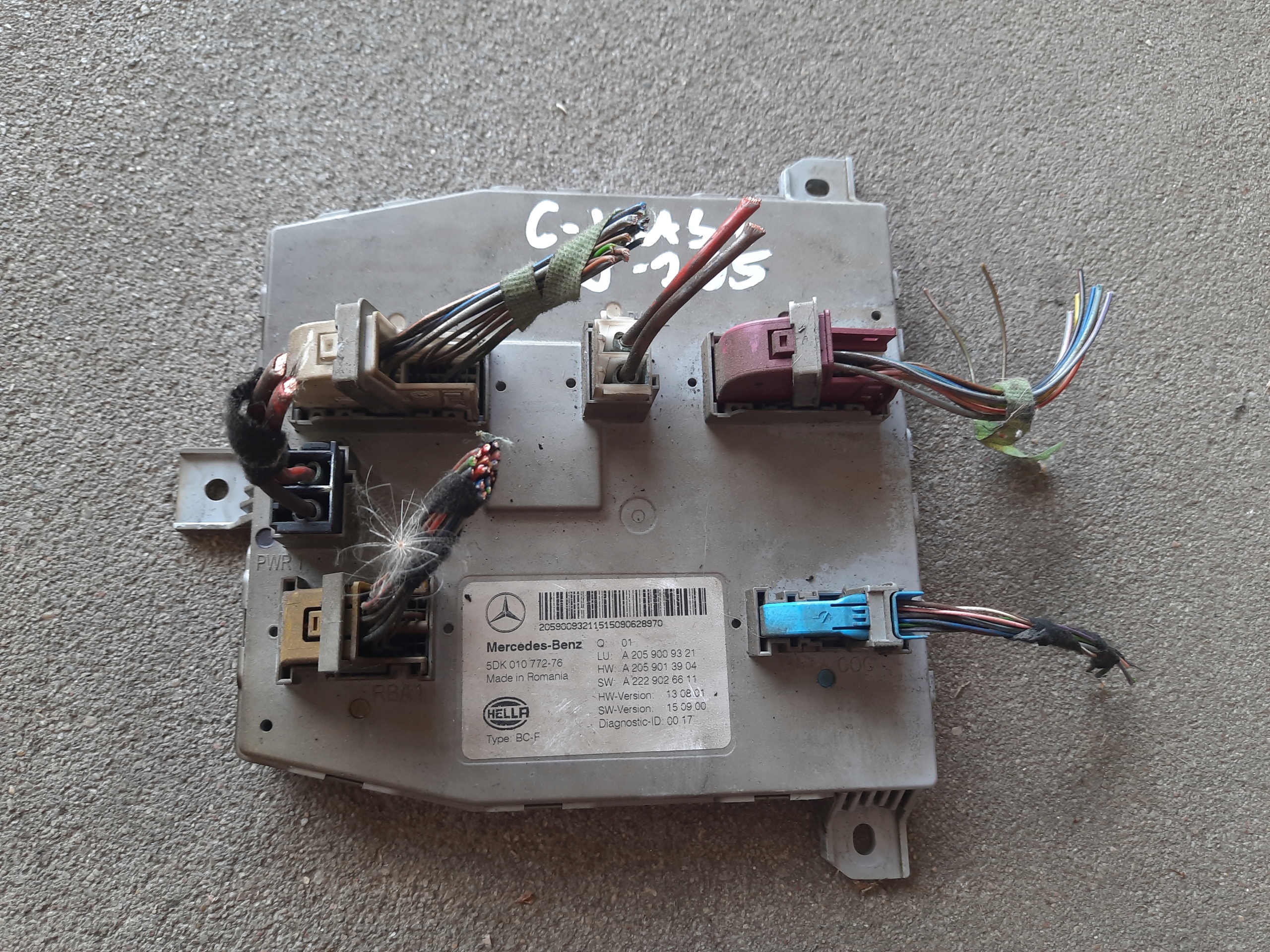 MODUŁ STEROWNIK SAM MERCEDES C-KLASA A2059009321