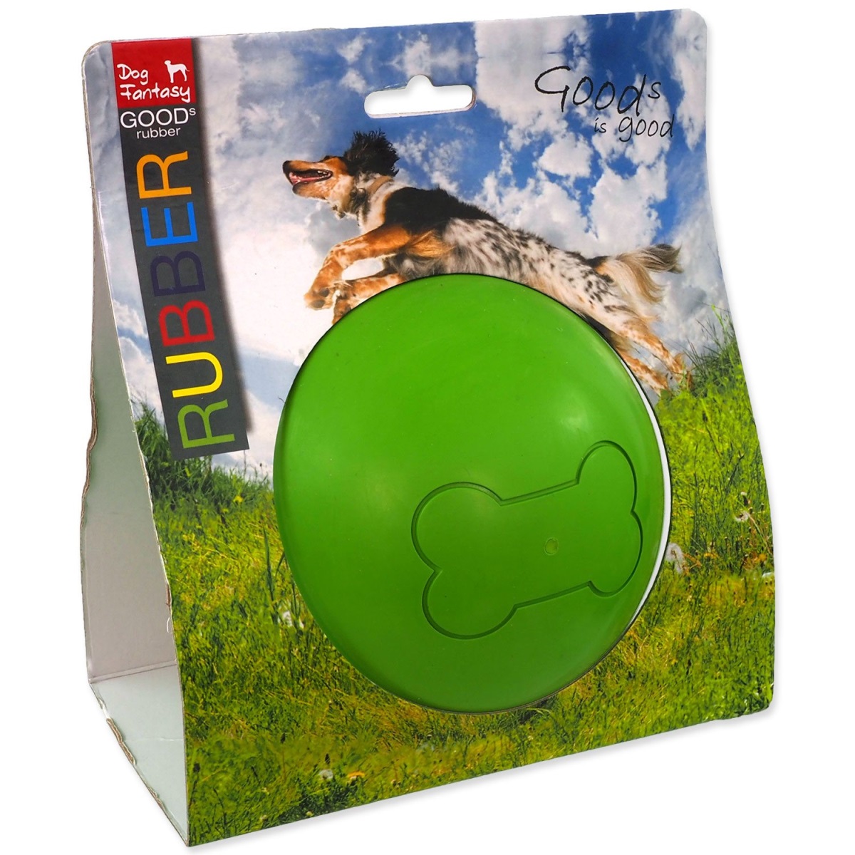 Levně Hračka Dog Fantasy míč gumový házecí zelený 12,5cm