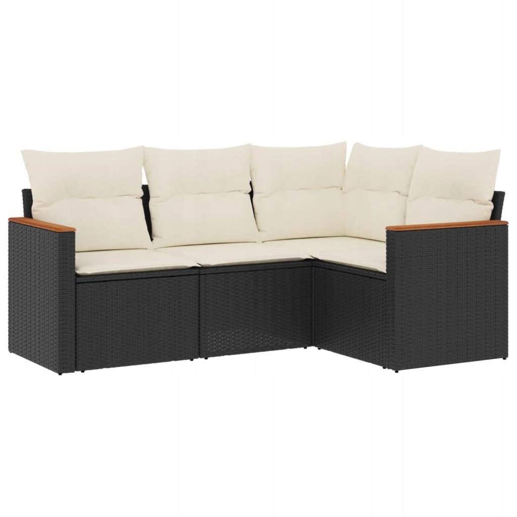 Set zahradního nábytku VidaXL technorattan vidaXL černý 4 el.