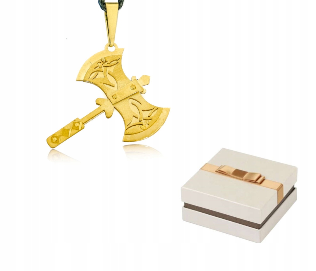 Zlatý pánský náhrdelník Severská sekera 14 kt ZN02