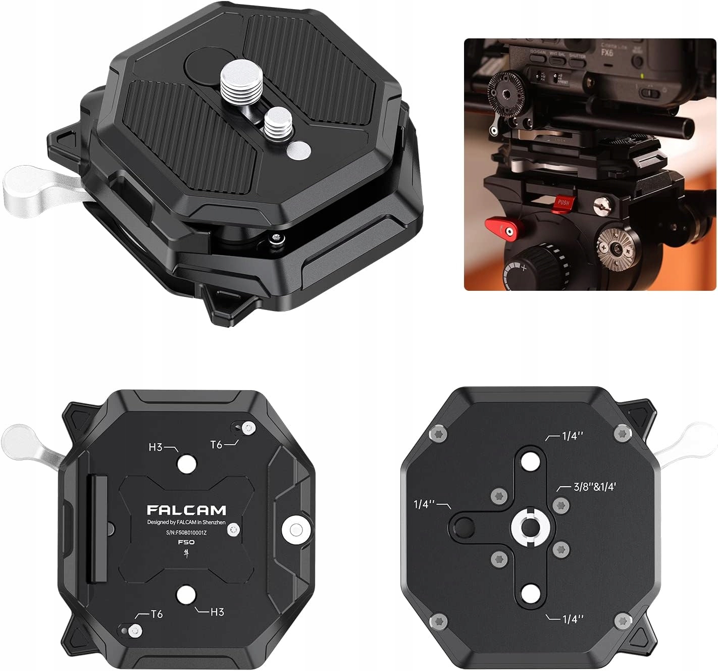 Rychlospojka Montážní Deska Falcam F50 1/4" 3/8" Manfrotto 501