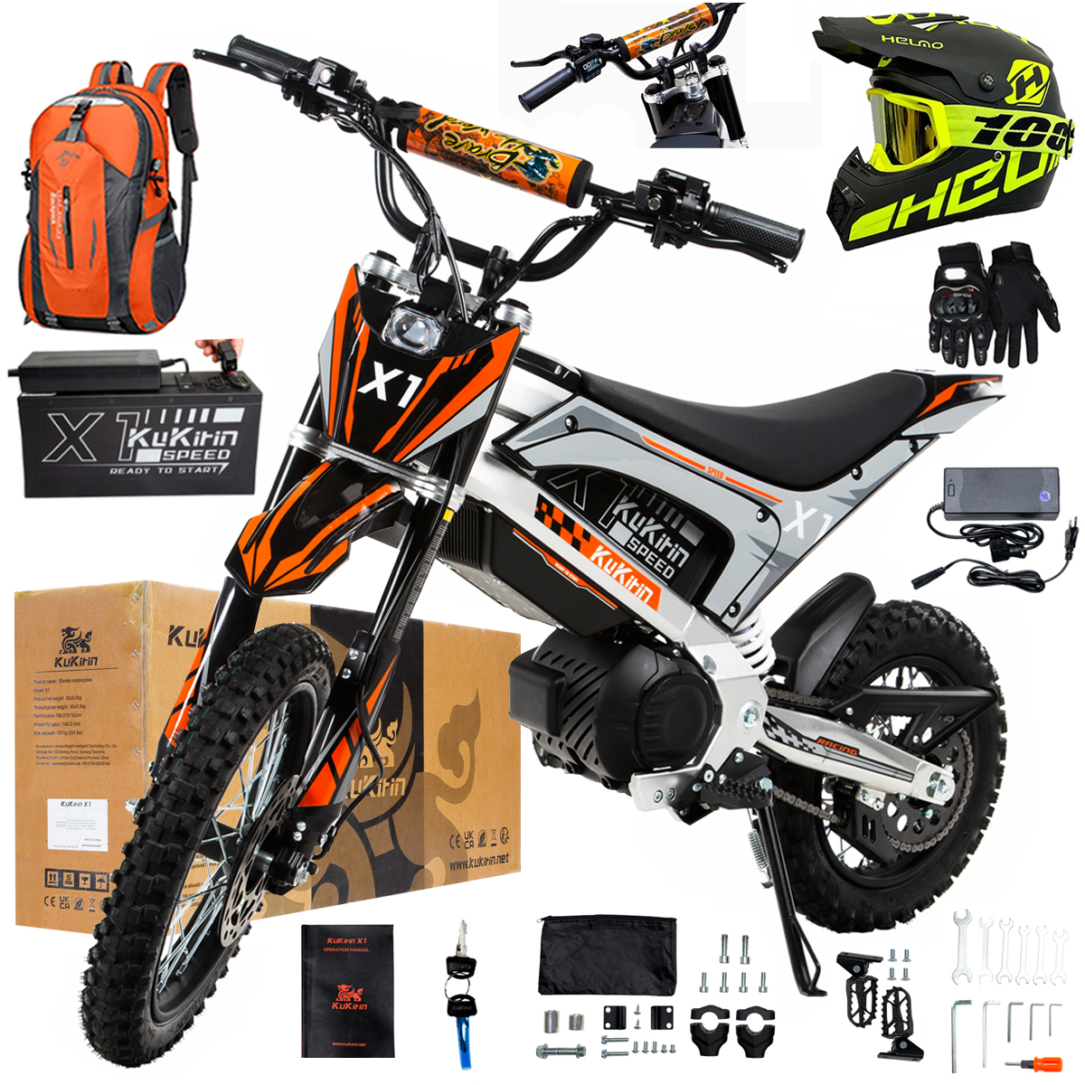 Kukirin X1 2026 Nové terénní elektrické vozidlo 2000W50KM/H 48V20.8Ah 14''