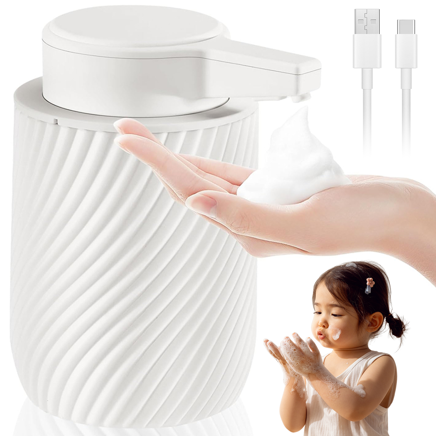 300ML Dávkovač Mýdla IPX5 Dávkovač Na Mýdlo Odolný Matný Moderní