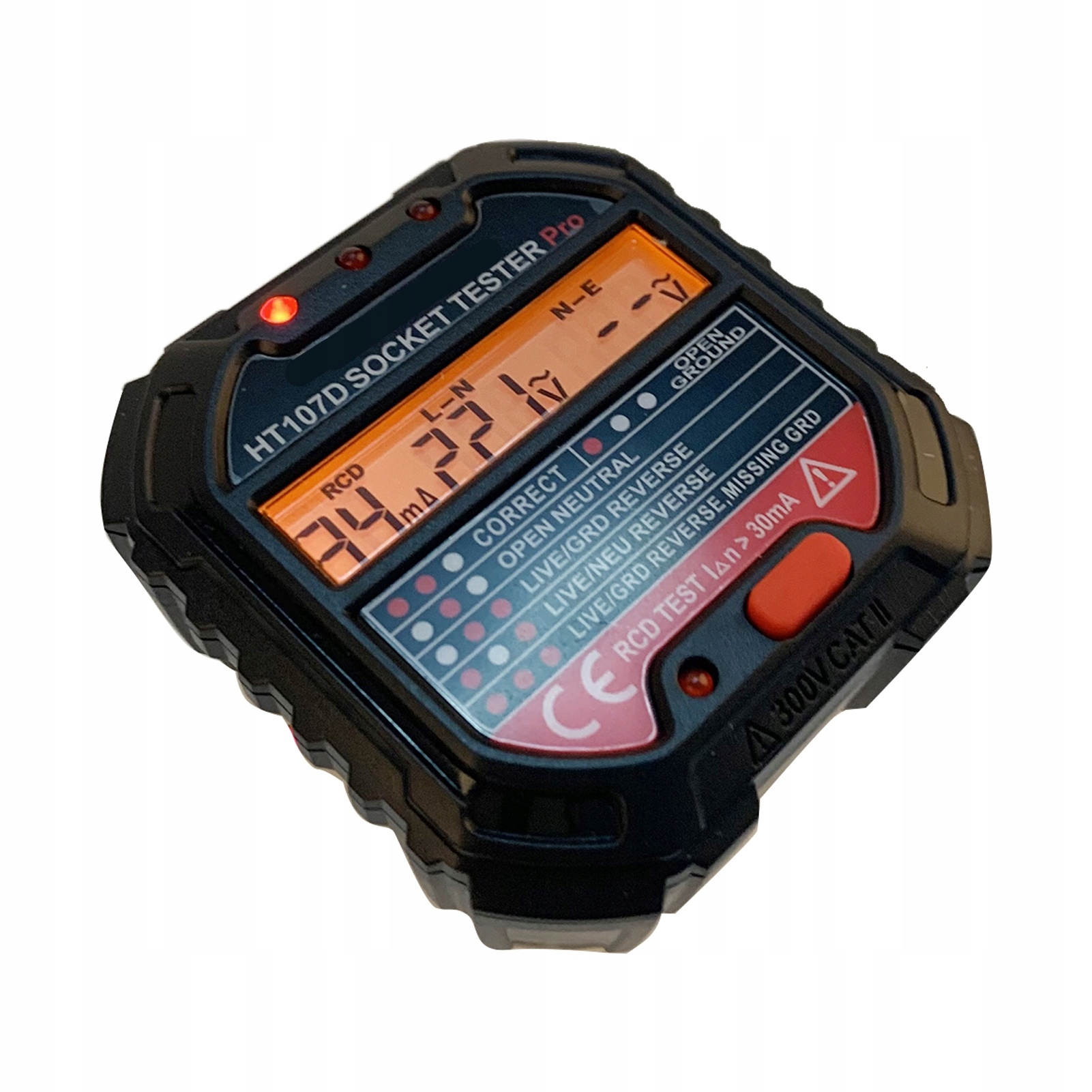 HT107D Cyfrowy wyświetlacz LCD Tester gniazd Marka bez marki