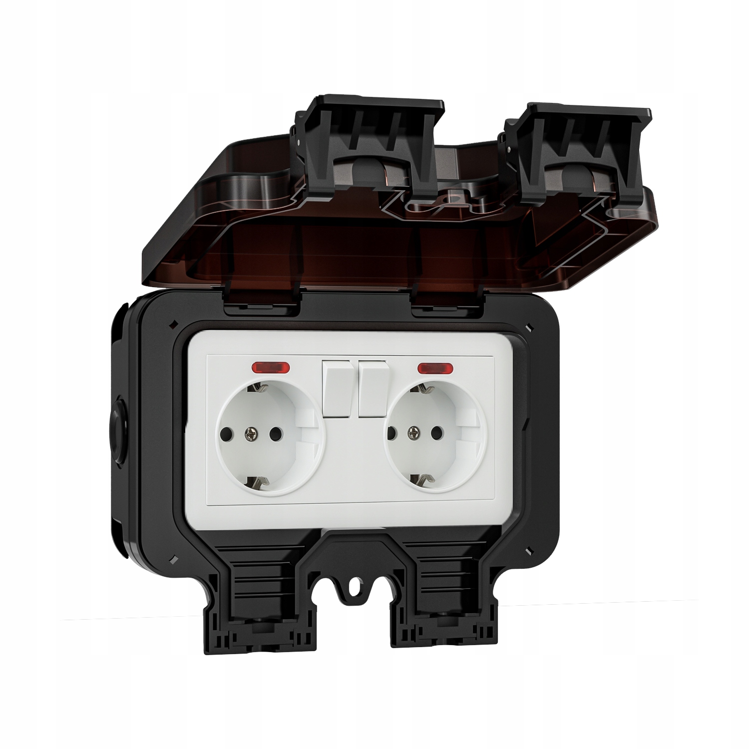 Venkovní vodotěsná zásuvka IP66 s přepínačem a kontrolkou