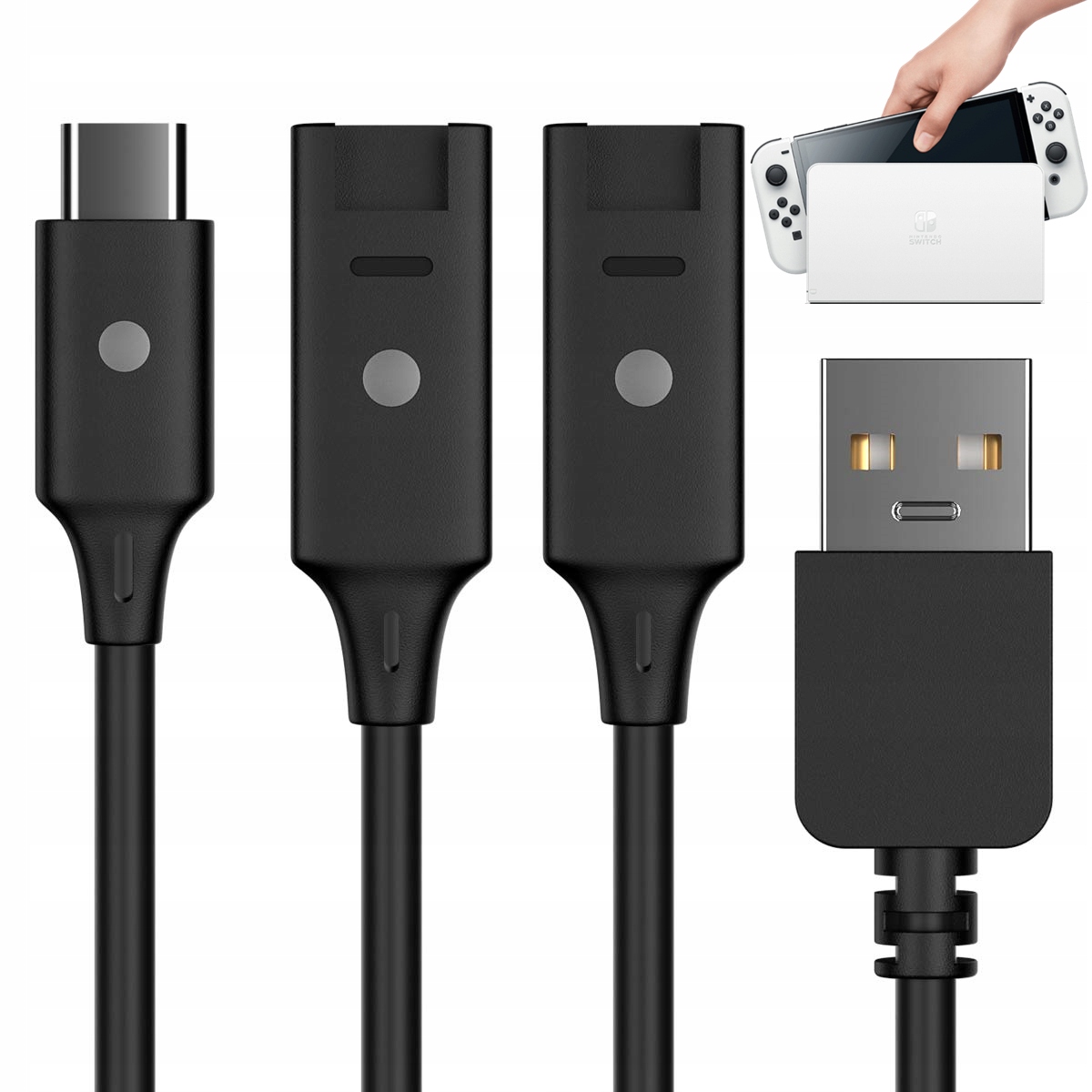 USB Type C Cable with Data/Charge Switch