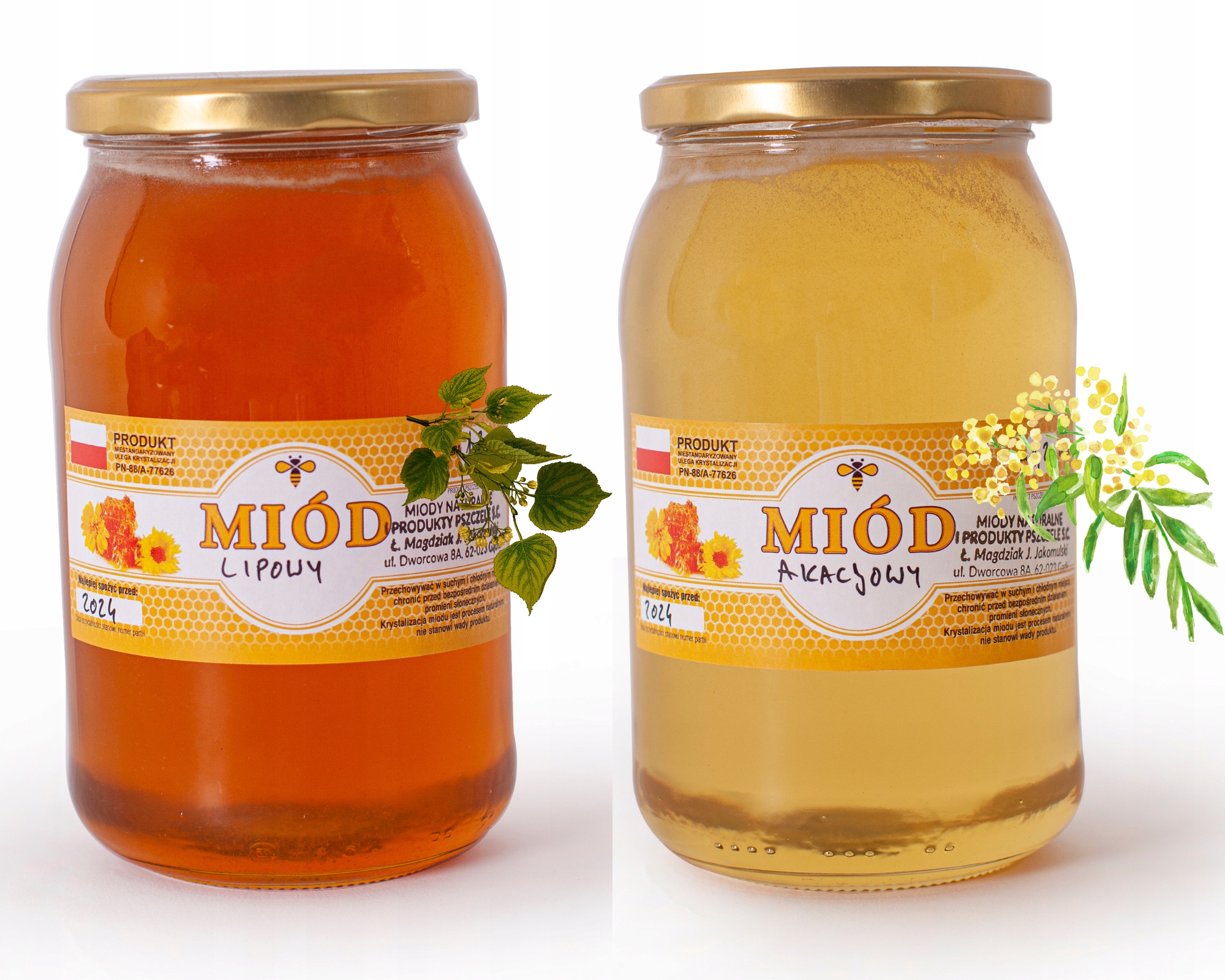 Levně Lipový med Akátový Med – sada 2 x 1 kg