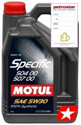 MOTUL SPECIFIC 504 507 5W30 5L 3374650264165 za 187.25PLN z Warszawa ...