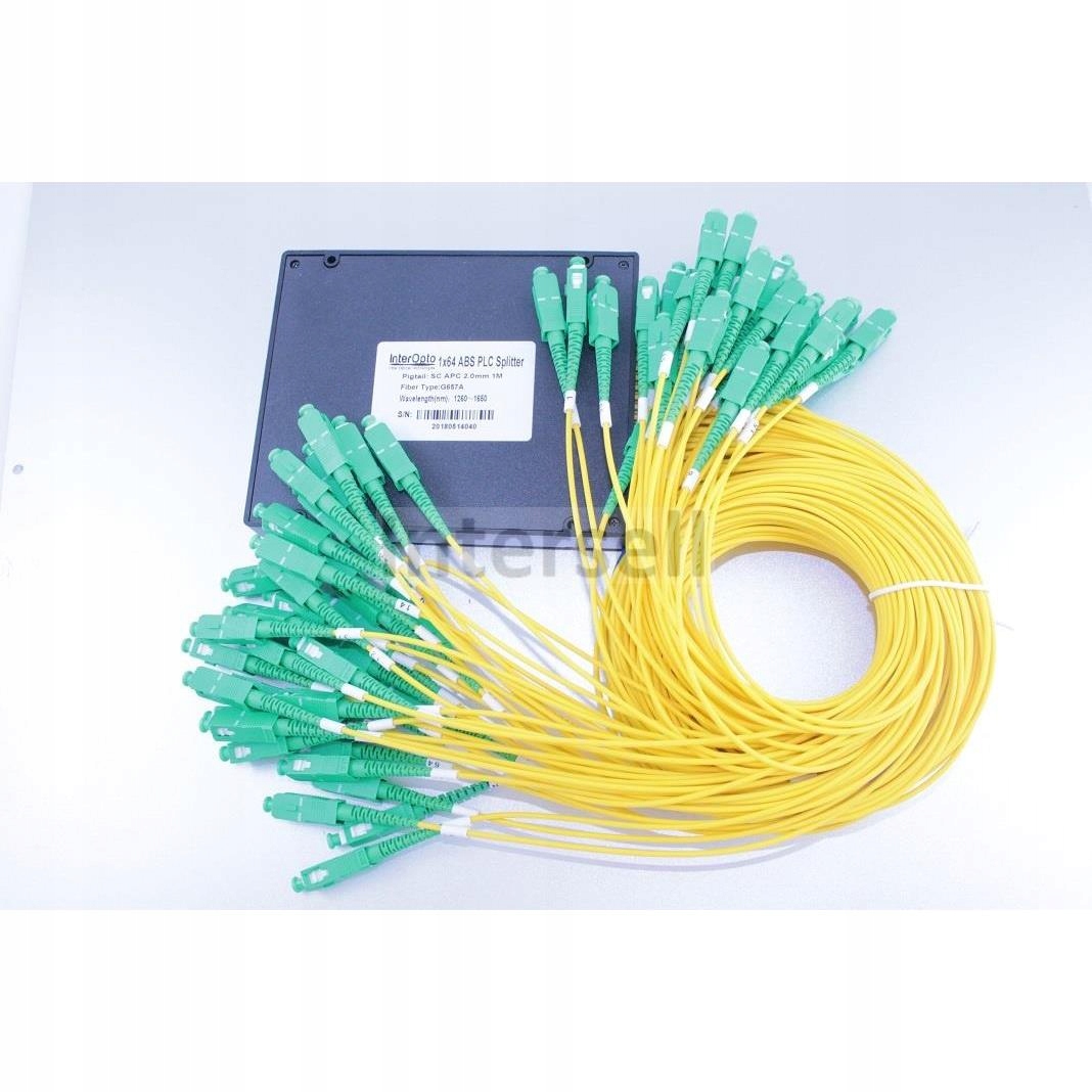 Plc splitter 1:64 Abs pouzdro Sc/apc, 2.0 mm, 1 m