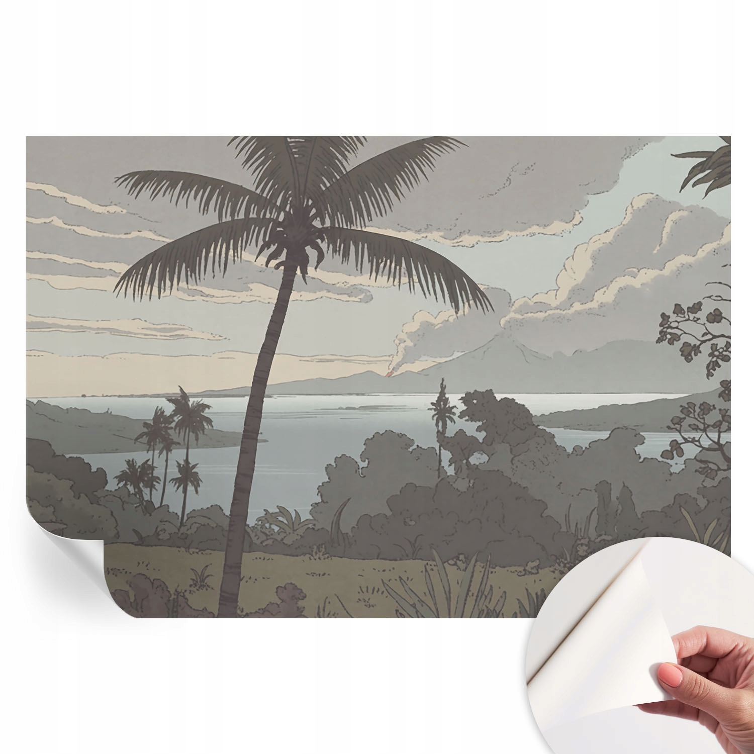 Samolepicí dekorativní fototapeta do ložnice Exotická krajina 152x104