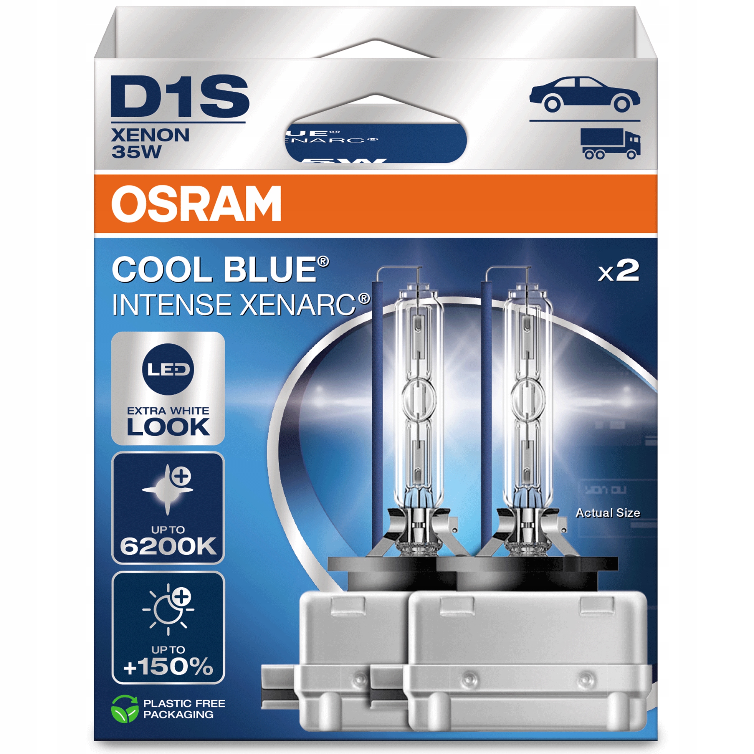 Osram D1S Žárovka Xennon Cool Blue Intense 6200K +150% Více světla